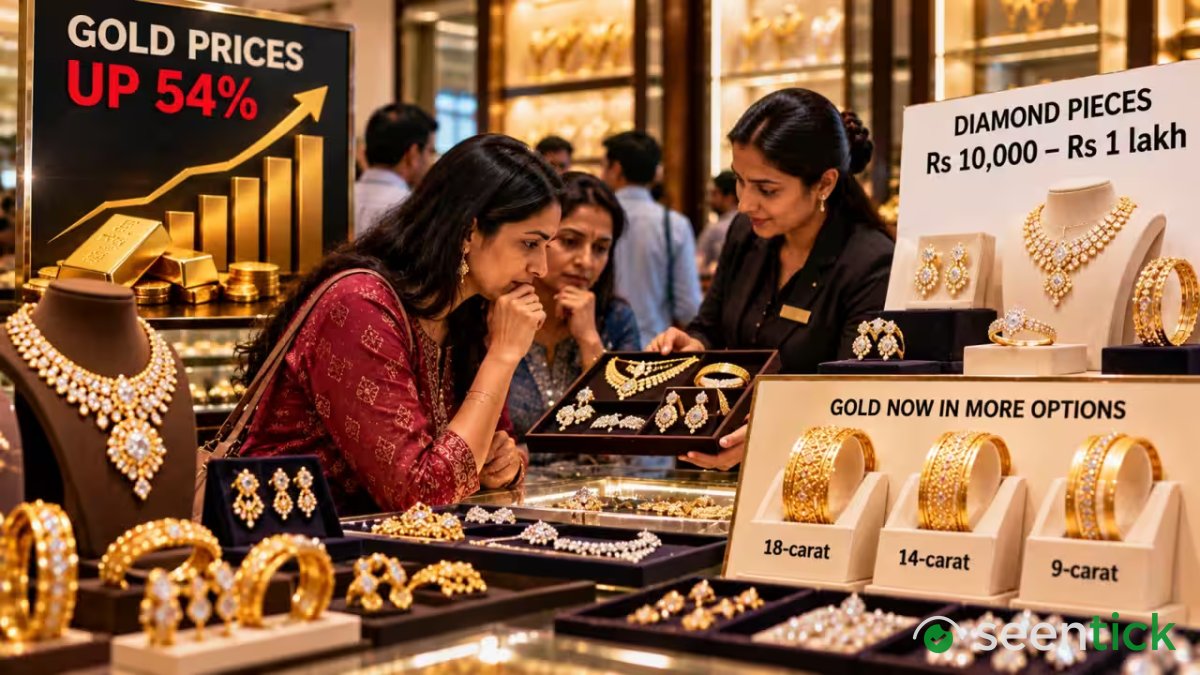 Gold prices surge 54%; jewellers use 9K, 14K, 18K gold for diamond pieces