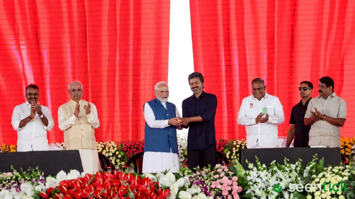 'Governments kept changing, my resolve to help Tamil Nadu unbroken': PM Modi shares dais with Vijay