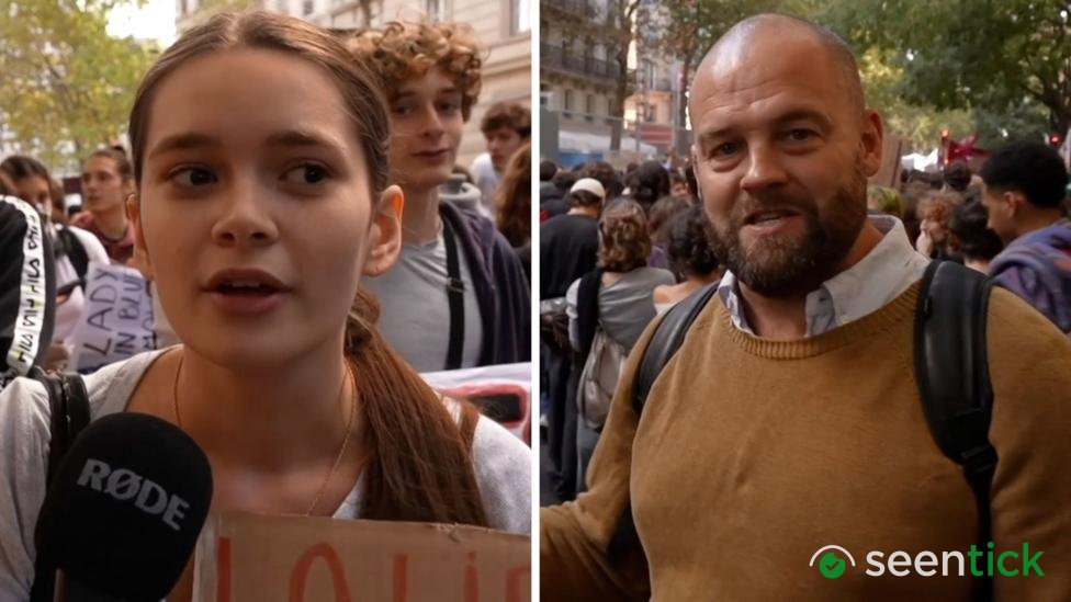 'If we don't scream, they won't listen to us': Student protesters speak to BBC in Paris