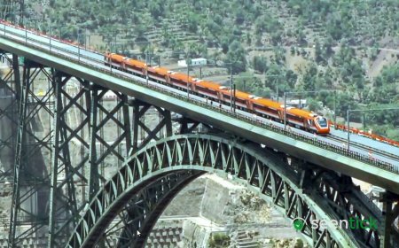 In a first, Jammu-Srinagar Vande Bharat hits 100 kmph on Chenab and Anji Bridges