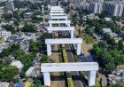 India's Bullet Train Project Completes 14 Portal Beams Over Delhi-Mumbai Rail Route in Vadodara