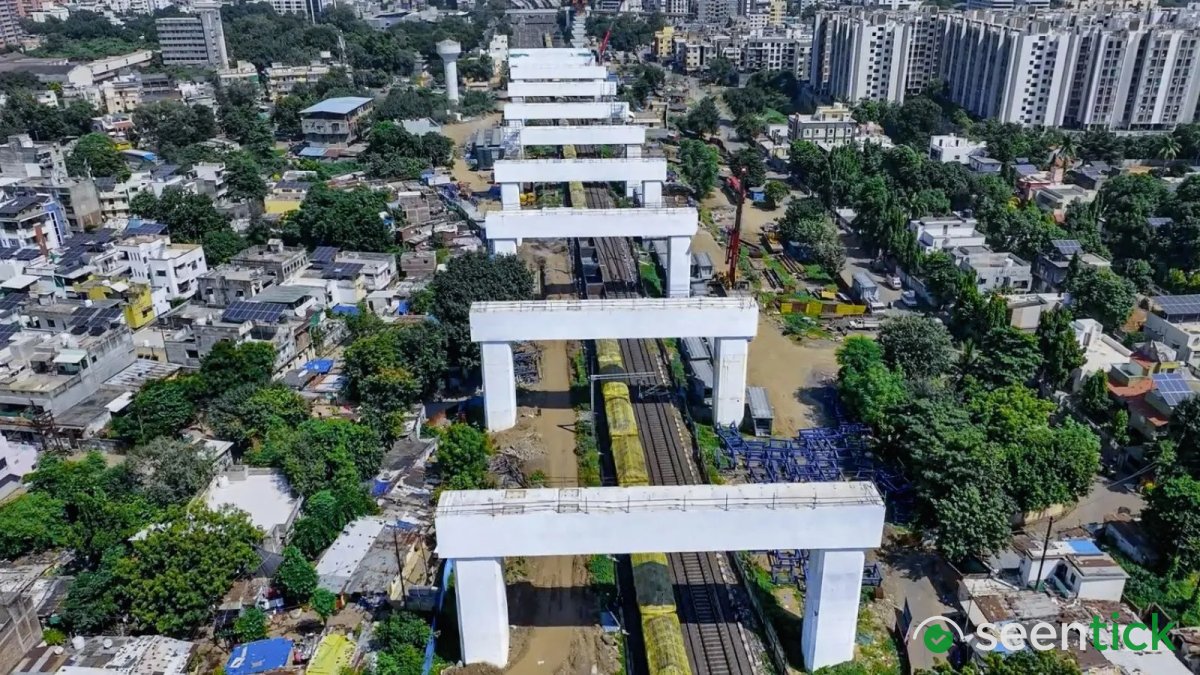 India's first bullet train project clears major construction challenge on Delhi-Mumbai rail route in Vadodara