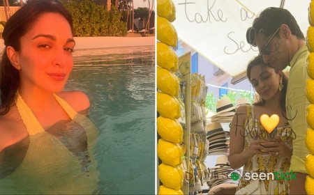 Pregnant Kiara Advani lounges on the beach, clicks Sidharth Malhotra, daughter Saraayah on family holiday; fans gush over her 'mama glow'. See pics