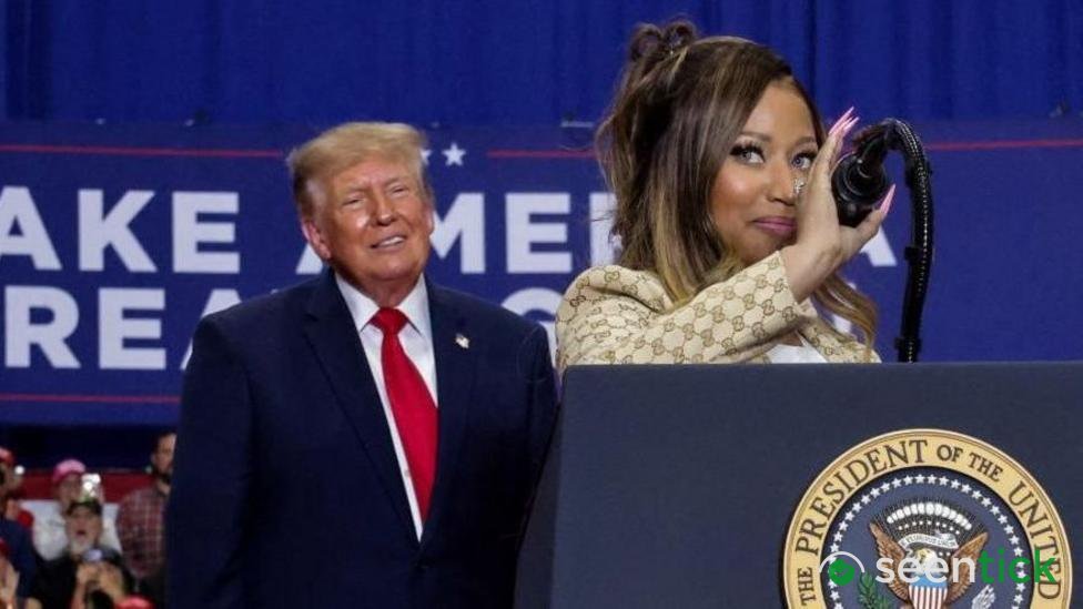 Nicki Minaj Joins Trump at Michigan Rally, Sparks Controversy