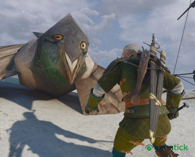 The Witcher 3 mod swaps every single Griffin with the iconic low-poly pigeon: "He is back"